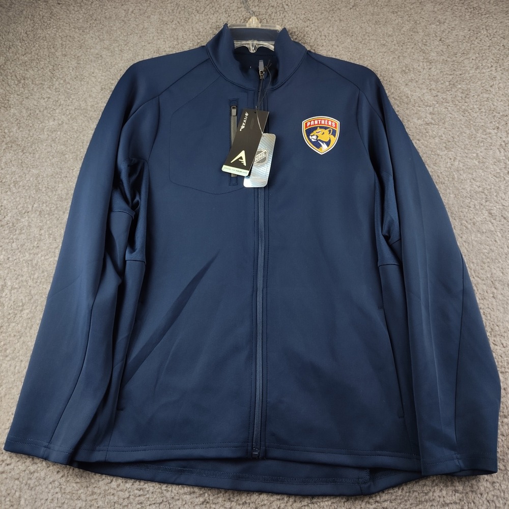 Antigua Florida Panthers NHL Womens Generation Full Zip Jacket Navy Blue XL NWT